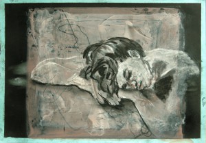 Portrait-Kopf-auf-Ha Nden-liegend-300x209 in alte arbeiten (2010)