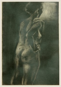 Ru Ckenakt-rechte-Hand-stu Tzt-Hu Fte-schwarzwei -212x300 in weibliche Figur