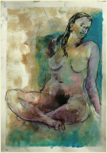 Sitzende-vor-coelin-210x300 in weibliche Figur